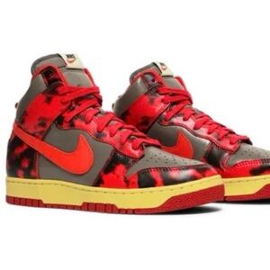NIKE DUNK HIGH 1985 ‘Red Acid Wash Sneakers